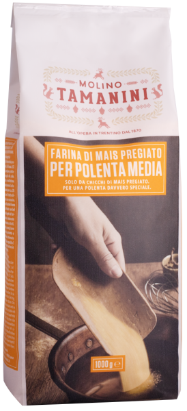 Farina di mais per polenta media - 1kg - Meraner Mühle