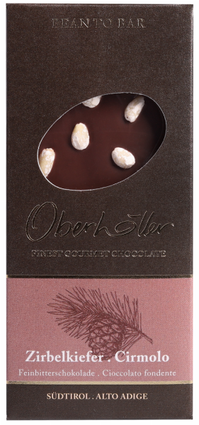 Feinbitterschokolade Zirbelnuss - 50g - Oberhöller