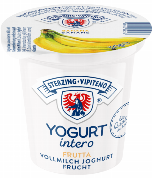 Banane Vollmilchjoghurt - 125g - Milchhof Sterzing