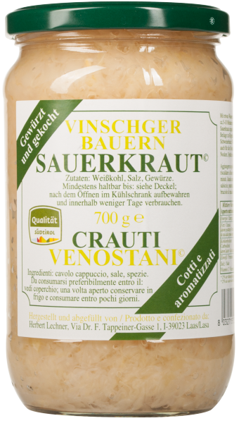 vinschger sauerkraut gewurzt lechner herbert kaufen a pur sudtirol vinschger sauerkraut gewurzt