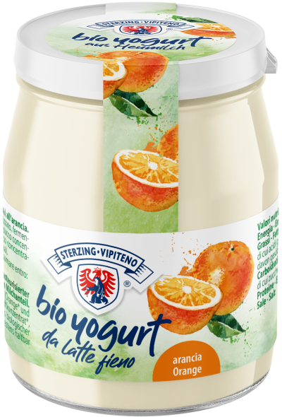 Arancia Yogurt intero al latte fieno Bio - 150g - Milchhof Sterzing