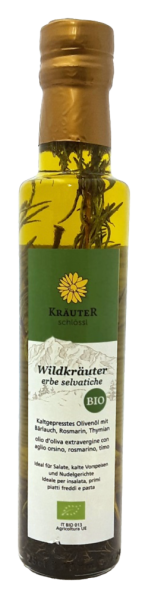 Olivenöl mit Wildkräutern Bio - 250ml - Plima Südtirol