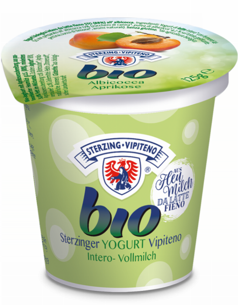 Albicocca Yogurt intero da latte fieno Bio - 125g - Milchhof Sterzing