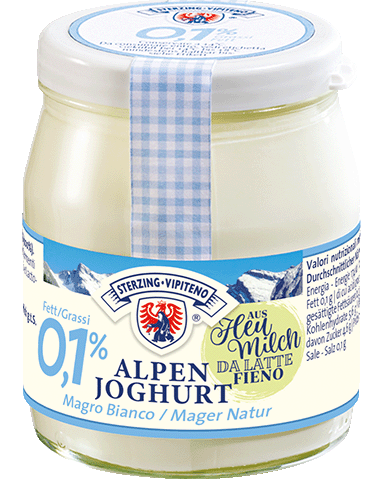 Alpenjoghurt Natur Mager aus Heumilch - 150g - Milchhof Sterzing