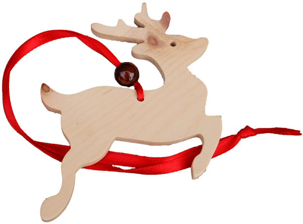 Pendente natalizio in cirmolo - renna - 1Stck. - Schnalser Säge