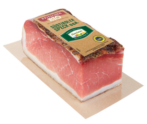 Speck Alto Adige I.G.P. cuore BIO - 180kg - Metzgerei Pfitscher