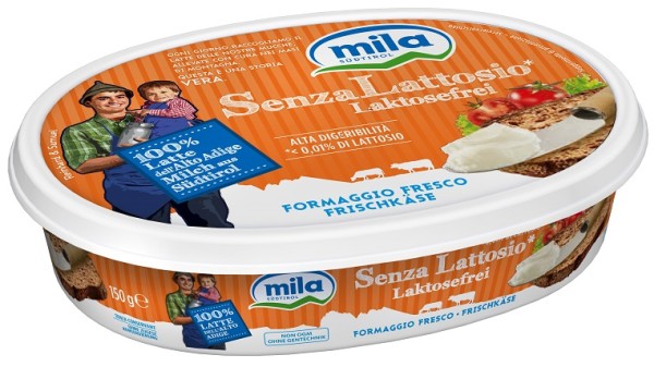 Frischkäse laktosefrei - 150g - Mila - Bergmilch Südtirol