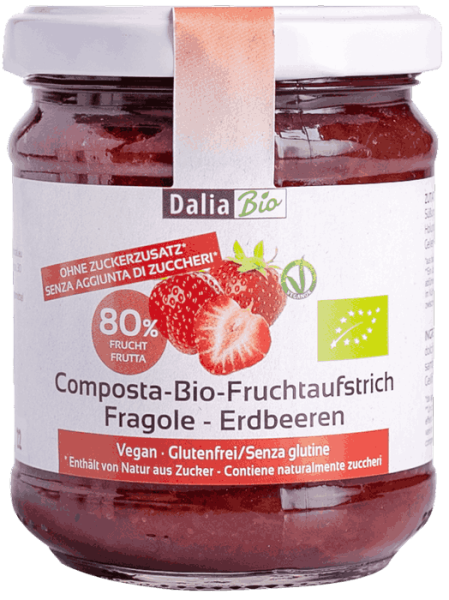 Composta di fragole Stevia Bio - 210g - Dalia Gourmet