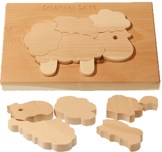 Puzzle pecora in legno di cirmolo - 1Stck. - Schnalser Säge
