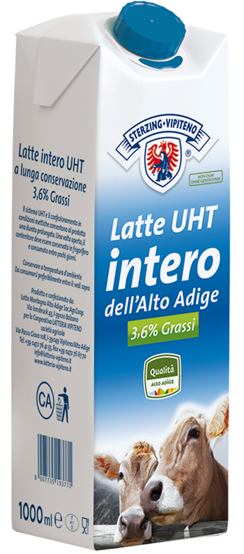 Compra UHT Latte intero 3,6% grassi Latteria Vipiteno 1l I Pur