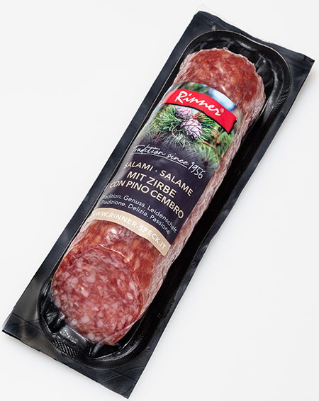 Salami mit Zirm 1/2 vak. - 180g - Metzgerei Rinner