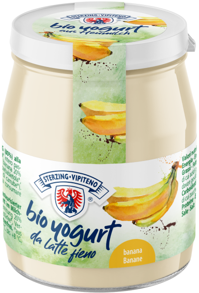 Banana Yogurt intero al latte fieno Bio - 150g - Milchhof Sterzing
