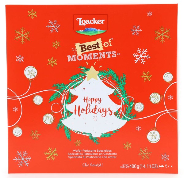 Geschenkepackung "Best of Moments Happy Holidays" - 400g - Loacker