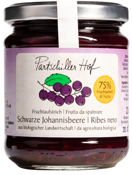 Frutta da spalmare ribes nero Bio - 230g - Partschillerhof