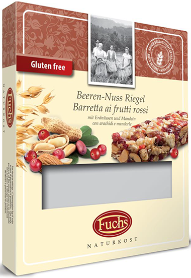 Naturkost Beeren-Nussriegel glutenfrei - 1Paket(e) - Fuchs Privatmühle