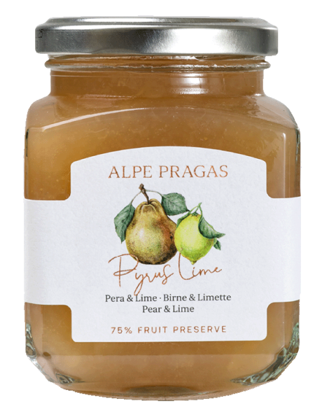 Fruchtaufstrich Williamsbirne & Limette - 335g - Alpe Pragas