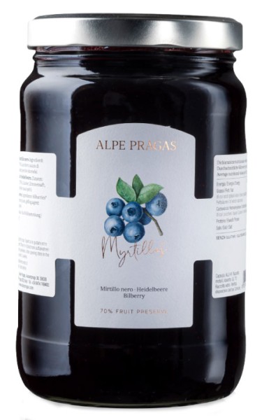 Fruchtaufstrich Heidelbeere - 1800g - Alpe Pragas