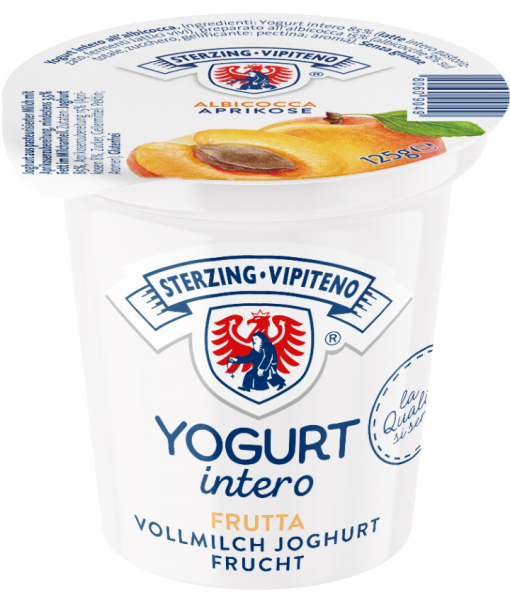 Albicocca Yogurt intero - 125g - Milchhof Sterzing