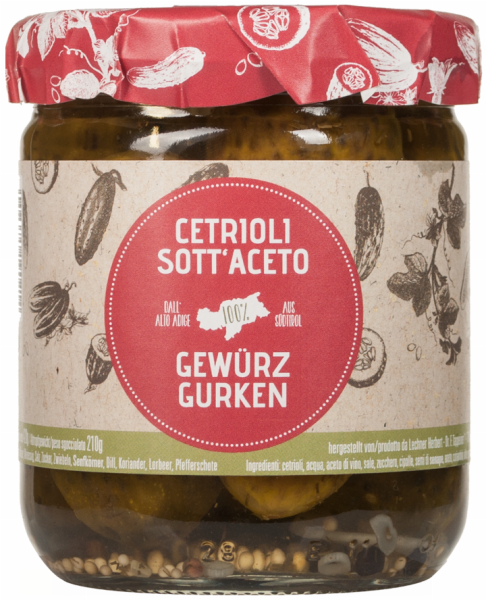 Cetrioli sottaceto dell'Alto Adige - 400g - Lechner Herbert