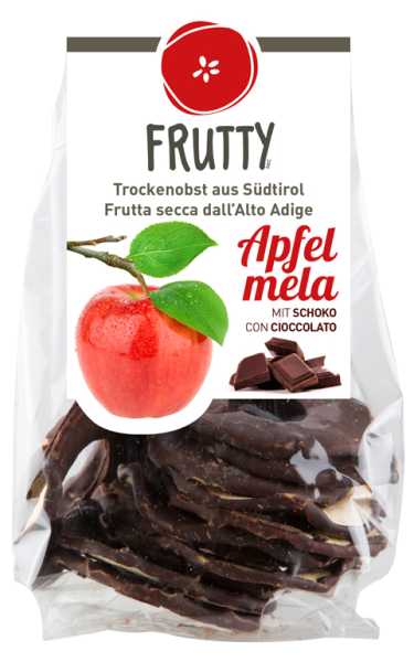 Getrocknete Äpfel Schokolade Frutty 50g kaufen I Pur Südtirol®