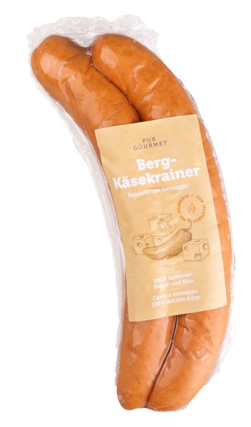 Salsiccia con formaggio "Käsekrainer" - 0.25kg - Metzgerei Hofer
