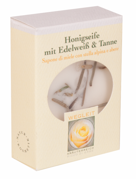 Sapone di miele Stella alpina e Abete Bio - 1Stck. - Kräuterreich Wegleit