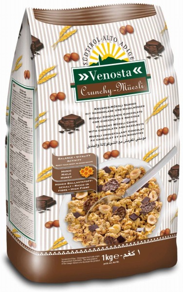 Knusper Müsli mit Schokolade und Haselnüssen Venosta 1kg - 1kg - Fuchs Privatmühle