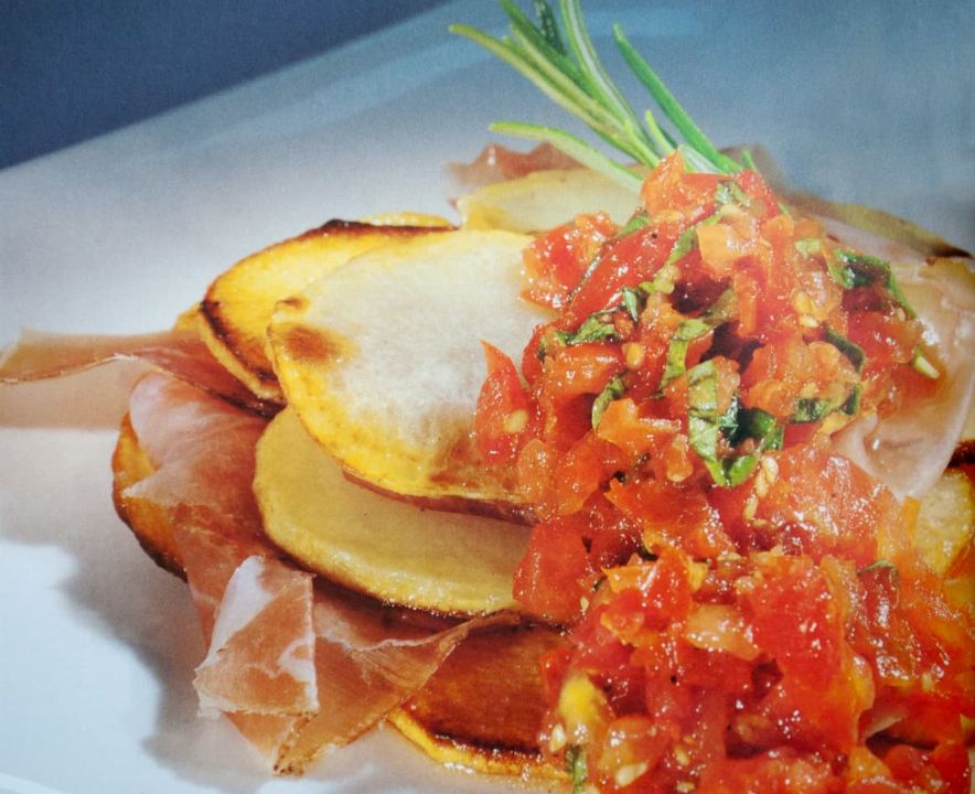 Speck-Kartoffel Carpaccio mit Tomaten-Basilikum Marinade Rezept I ...