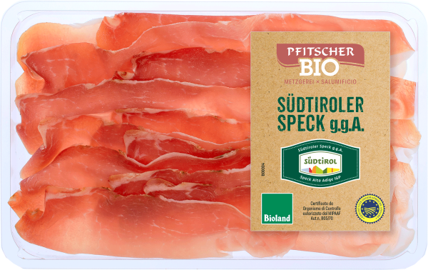 Speck Alto Adige IGP affettato bio "Bioland" - 70g - Metzgerei Pfitscher