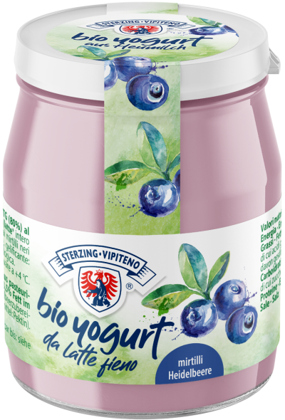 Heidelbeer Vollmilchjoghurt aus Heumilch Bio - 150g - Milchhof Sterzing