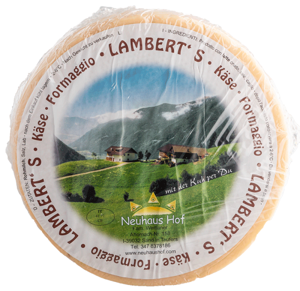 Formaggio Hochgall Lambert - 1kg - Neuhaus Hof