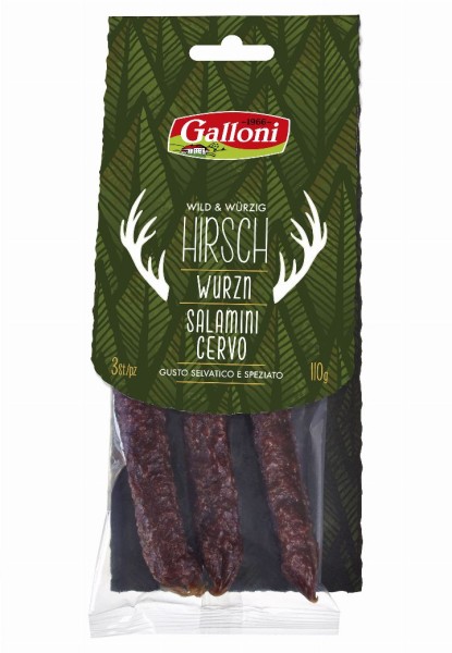 Salamino con cervo - 1pacco - Galloni Metzgerei