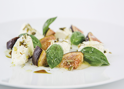 Fichi con mozzarella e semi di zucca