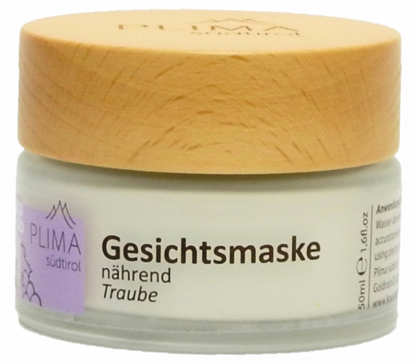 Gesichtsmaske Traube nährend Bio - 50ml - Plima Südtirol