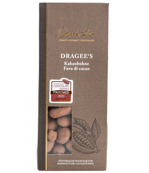 Kakaobohnen mit Vollmilchschokolade überzogen - 100g - Oberhöller