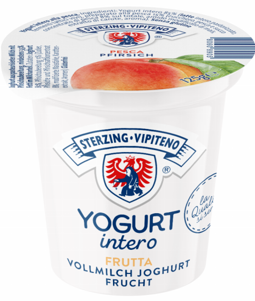 Pfirsich Vollmilchjoghurt - 125g - Milchhof Sterzing