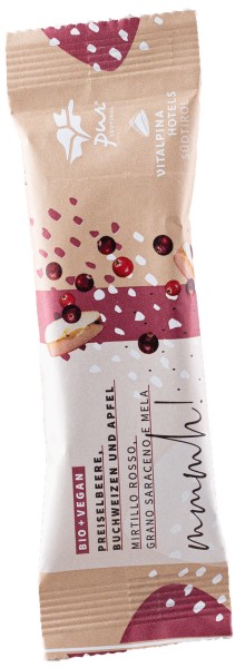 Barretta biologica Mirtilli rossi "Vitalpina" Bio - 35g - Vitalpina Hotels