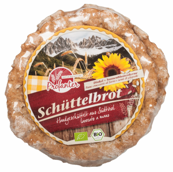 Schüttelbrot Bio di farro con semi di girasole - 230g - Profanter Natur-Backstube