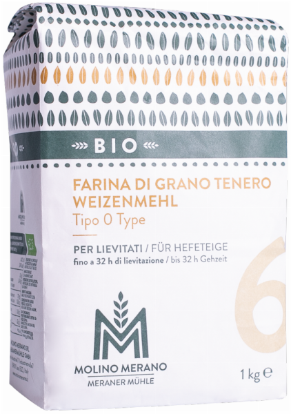 Farina di grano tenero nr. 6 tipo 0 Bio - 1kg - Meraner Mühle