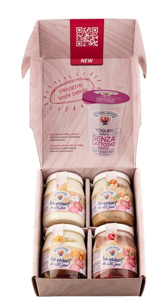 Probierpaket laktosefreier Heumilch-Joghurt Bio (4 St.) - 150g - Milchhof Sterzing