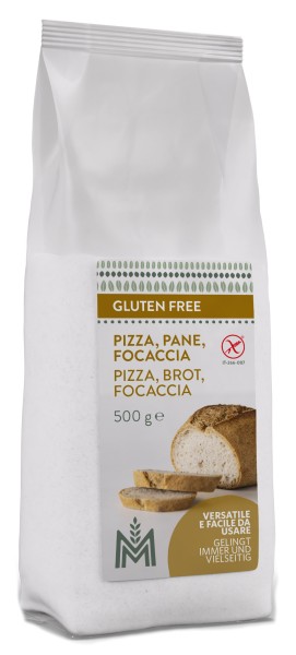Backmischung Pizza-Brot-Focaccia glutenfrei - 500g - Meraner Mühle