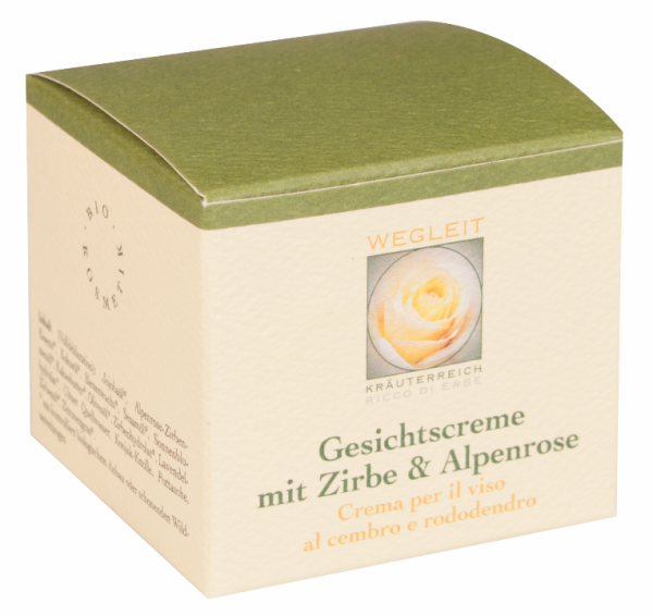 Gesichtscreme Zirbe und Alpenrose Bio - 50g - Kräuterreich Wegleit