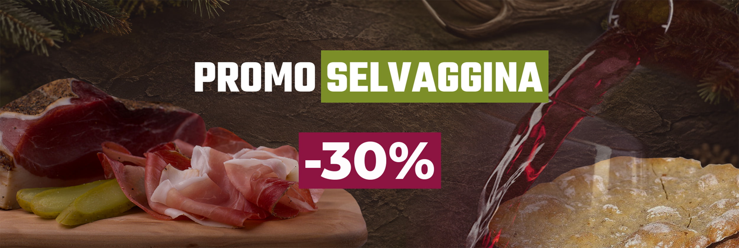 – 30% di sconto sulle specialità di selvaggina