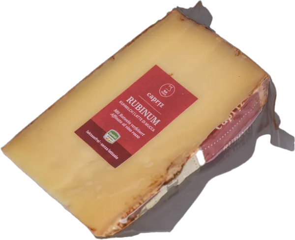 "Rubinum" mit Rotwein veredelter Käse - 0.25kg - Capriz Feinkäserei