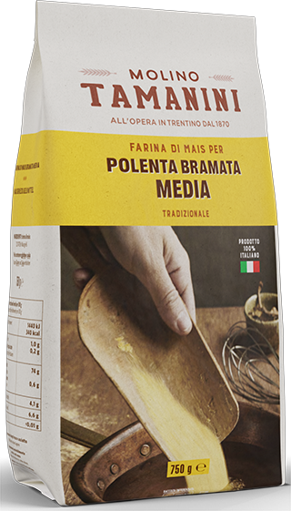 Farina di mais per polenta media - 750g - Meraner Mühle