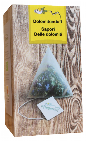 Kräuertee Dolomitenduft Pyramidenbeutel Bio - 18g - Pflegerhof 