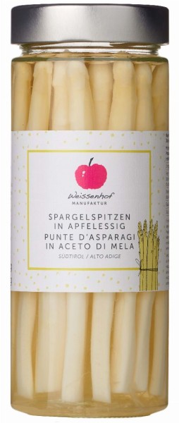 Eingelegte Spargelspitzen in Apfelessig - 290g - Weissenhof