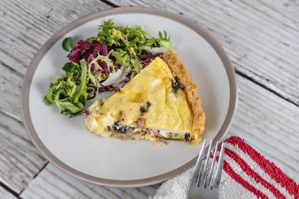 Quiche con porri e speck