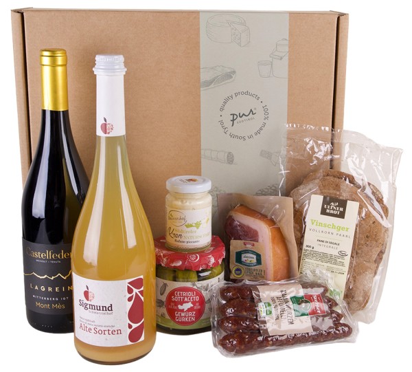 "Berg-Brotzeit" Geschenkkarton - 1St. - Pur Geschenke 