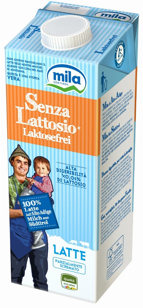 Compra Latte senza lattosio parzialmente scremato UHT Mila - Latte